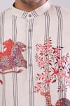 Buy_Arihant Rai Sinha_Beige Cotton Digital Printed Short Kurta _Online_at_Aza_Fashions