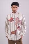 Buy_Arihant Rai Sinha_Beige Cotton Digital Printed Short Kurta 