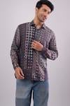 Buy_Arihant Rai Sinha_Black Cotton Digital Print Slim Fit Shirt _Online_at_Aza_Fashions