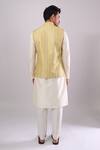 Shop_Arihant Rai Sinha_Gold Digital Geometric Pattern Bundi _at_Aza_Fashions