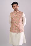Arihant Rai Sinha_Multi Color Embroidery Floral Pattern Bundi _at_Aza_Fashions