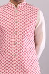 Shop_Arihant Rai Sinha_Pink Rani Geometric Pattern Bundi _Online_at_Aza_Fashions