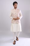 Buy Arihant Rai Sinha Cream Floral Print Bundi at Aza Fashions Buy_Arihant Rai Sinha_Cream Floral Print Bundi _at_Aza_Fashions