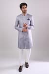 Buy Arihant Rai Sinha Gray Polyester, Viscose Designer Woven Jacquard Sherwani And Pant Set at Aza Fashions Buy_Arihant Rai Sinha_Gray Polyester, Viscose Designer Woven Jacquard Sherwani And Pant Set _at_Aza_Fashions