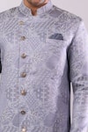 Arihant Rai Sinha Gray Polyester, Viscose Designer Woven Jacquard Sherwani And Pant Set at Aza Fashions Arihant Rai Sinha_Gray Polyester, Viscose Designer Woven Jacquard Sherwani And Pant Set _at_Aza_Fashions
