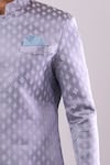 Arihant Rai Sinha Gray Polyester, Viscose Grey Woven Jacquard Sherwani And White Pant Online at Aza Fashions Arihant Rai Sinha_Gray Polyester, Viscose Grey Woven Jacquard Sherwani And White Pant _Online_at_Aza_Fashions