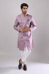 Buy Arihant Rai Sinha Pink Woven Jacquard Sherwani And White Pant at Aza Fashions Buy_Arihant Rai Sinha_Pink Woven Jacquard Sherwani And White Pant _at_Aza_Fashions