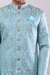 Arihant Rai Sinha Green Polyester, Viscose Woven Jacquard Sherwani And Pant Set at Aza Fashions Arihant Rai Sinha_Green Polyester, Viscose Woven Jacquard Sherwani And Pant Set _at_Aza_Fashions