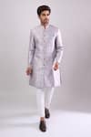 Buy Arihant Rai Sinha Gray Polyester, Viscose Grey Woven Jacquard Sherwani And White Pant Set at Aza Fashions Buy_Arihant Rai Sinha_Gray Polyester, Viscose Grey Woven Jacquard Sherwani And White Pant Set _at_Aza_Fashions