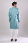 Shop Arihant Rai Sinha Green Jacquard, Polyester, Viscose Woven Sherwani And White Pant at Aza Fashions Shop_Arihant Rai Sinha_Green Jacquard, Polyester, Viscose Woven Sherwani And White Pant _at_Aza_Fashions