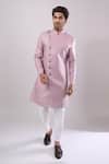 Buy Arihant Rai Sinha Pink Polyester, Viscose Woven Jacquard Sherwani And White Pant Set at Aza Fashions Buy_Arihant Rai Sinha_Pink Polyester, Viscose Woven Jacquard Sherwani And White Pant Set _at_Aza_Fashions