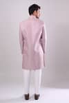 Shop Arihant Rai Sinha Pink Polyester, Viscose Woven Jacquard Sherwani And White Pant Set at Aza Fashions Shop_Arihant Rai Sinha_Pink Polyester, Viscose Woven Jacquard Sherwani And White Pant Set _at_Aza_Fashions