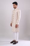 Arihant Rai Sinha_Off White Silk, Polyester, Viscose Embroidery Designer Sherwani Set _Online_at_Aza_Fashions