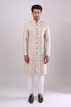 Arihant Rai Sinha Off White Polyester, Viscose Embroidery Designer Sherwani Set at Aza Fashions Arihant Rai Sinha_Off White Polyester, Viscose Embroidery Designer Sherwani Set _at_Aza_Fashions