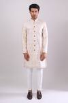 Shop Arihant Rai Sinha Cream Polyester, Viscose Embroidery Base Sherwani Set Online at Aza Fashions Shop_Arihant Rai Sinha_Cream Polyester, Viscose Embroidery Base Sherwani Set _Online_at_Aza_Fashions