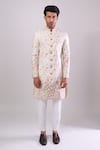 Arihant Rai Sinha Off White Embroidery Base Sherwani Set Online at Aza Fashions Arihant Rai Sinha_Off White Embroidery Base Sherwani Set _Online_at_Aza_Fashions