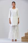 Buy Samyukta Singhania Off White Cotton Embroidery Round Neck Kurta Sharara Set Online at Aza Fashions Buy_Samyukta Singhania_Off White Cotton Embroidery Round Neck Kurta Sharara Set _Online_at_Aza_Fashions