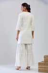 Samyukta Singhania Off White Cotton Embroidery Round Neck Kurta Sharara Set Online at Aza Fashions Samyukta Singhania_Off White Cotton Embroidery Round Neck Kurta Sharara Set _Online_at_Aza_Fashions