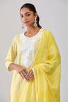 Buy Samyukta Singhania Yellow Cotton Embroidery Round Neck Kurta Sharara Set Online at Aza Fashions Buy_Samyukta Singhania_Yellow Cotton Embroidery Round Neck Kurta Sharara Set _Online_at_Aza_Fashions