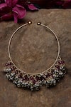 Buy_Dugran By Dugristyle_Pink Beads Gulshan Gold-plated Bracelet _at_Aza_Fashions
