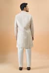 Shop_Arihant Rai Sinha_Off White Jacquard, Silk Designer And Pink Sherwani Set _at_Aza_Fashions