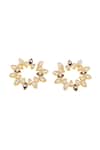 Isharya_Blue Crystals Divine Eye Studs _Online_at_Aza_Fashions