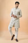 Buy_Arihant Rai Sinha_Cream Silk, Acrylic Embroidery Sherwani Set 