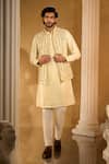 Buy Aariyana Couture Yellow Silk, Cotton Mirrors Light Bundi And Kurta Set at Aza Fashions Buy_Aariyana Couture_Yellow Silk, Cotton Mirrors Light Bundi And Kurta Set _at_Aza_Fashions