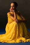 Angad Singh_Yellow Chantelle, Lace Sequins, Beads, Embroidery Designer Mehendi Lehenga Set _Online_at_Aza_Fashions