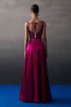 Shop_Angad Singh_Pink Satin, Silk Sequins, Beads Scoop Neck Rani Festive Lehenga Set _at_Aza_Fashions