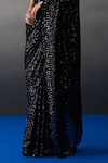 Buy_Angad Singh_Black Sequins Round Neck Saree Set 