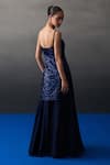 Shop_Angad Singh_Blue Sequins Round Neck Midnight Kurta Set _at_Aza_Fashions