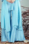 Shop_Rirasa_Blue Pearls Round Neck Sku Hand Embroidered Kurta Set _Online_at_Aza_Fashions