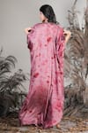 Shop_Rirasa_Coral Embroidery Scoop , Open Pink Hand Bustier Set _at_Aza_Fashions