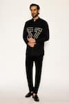 Shop_Ankit V Kapoor_Black Prism Path Axis Shirt _at_Aza_Fashions