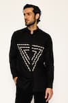 Ankit V Kapoor_Black Prism Path Axis Shirt _Online_at_Aza_Fashions