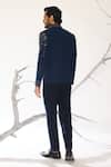 Shop_Ankit V Kapoor_Blue Viscose Embroidery Azure Vault Deep Shacket And Pant Set _at_Aza_Fashions