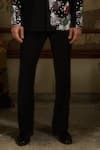 Ankit V Kapoor_Black Viscose Sequins Flora Nova Designer Tuxedo Set _Online_at_Aza_Fashions