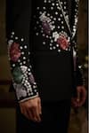 Buy_Ankit V Kapoor_Black Viscose Sequins Flora Nova Designer Tuxedo Set 
