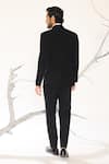 Shop_Ankit V Kapoor_Black Bows Designer Woven Jet Tuxedo Set _at_Aza_Fashions