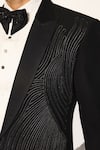 Buy_Ankit V Kapoor_Black Bows Designer Woven Jet Tuxedo Set 