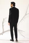 Shop_Ankit V Kapoor_Black Cotton Beads, Sequins Cosmic Drift Tuxedo Set _at_Aza_Fashions
