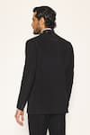 Shop_Ankit V Kapoor_Black Beads Obsidian Ray Tuxedo Set _at_Aza_Fashions