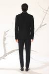 Shop_Ankit V Kapoor_Black Sequins, Embroidery Stellar Weave Tuxedo Set _at_Aza_Fashions