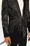 Buy_Ankit V Kapoor_Black Noir Bloom Tuxedo Set _Online_at_Aza_Fashions