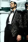Buy_Ankit V Kapoor_Black Noir Bloom Tuxedo Set 