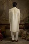 Shop_Ankit V Kapoor_Ivory Pearls, Sequins Roshaan Designer Sherwani Set _at_Aza_Fashions