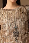 Buy_Rina Dhaka_Gold Sequins, Embroidery Round Neck Kurta And Gharara Set 