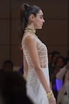 Shop_Rina Dhaka_White Net Embroidery Scoop Neck Chakra Top _at_Aza_Fashions