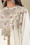 Shop Anamika Khanna Ivory Cotton Embroidery Round Neck Kurta Set Online at Aza Fashions Shop_Anamika Khanna_Ivory Cotton Embroidery Round Neck Kurta Set_Online_at_Aza_Fashions